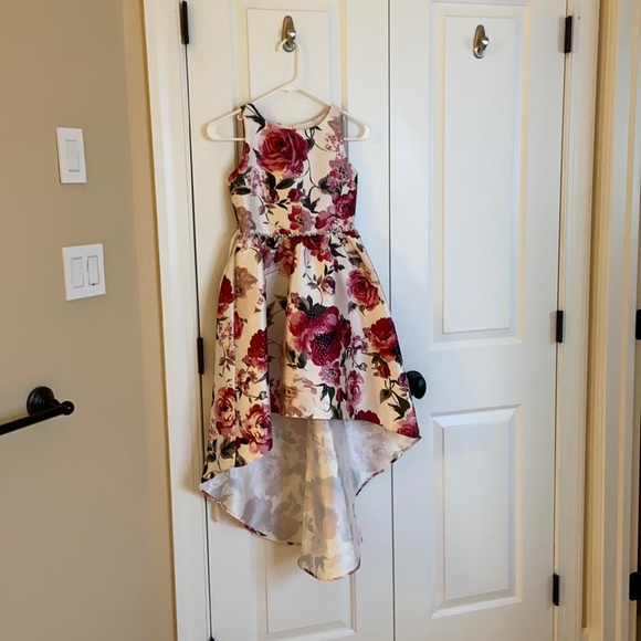 EUC floral size 10 Rare Editions high low dress - Picture 2 of 8